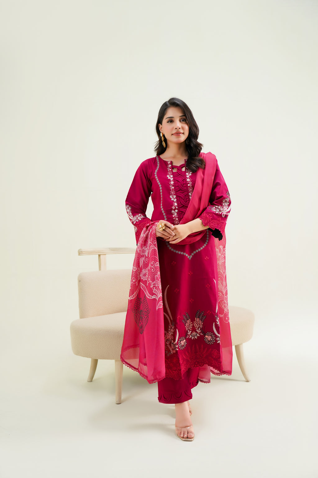 Hot Pink'26 Luxury Lawn